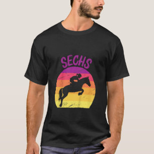 Ungar som hoppar över Riding 6e Birthday Horse sjä T Shirt