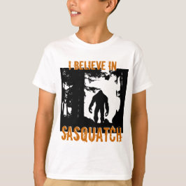 Ungar som jag tror i den Sasquatch T-tröja T-shirt