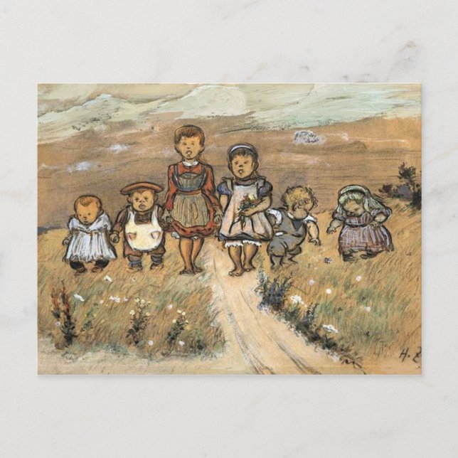 Ungar - Zille - vintagebevekelsegrund Vykort (Framsida)