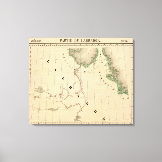 Ungava-Peninsulan och norra Labrador Canvastryck (Framsida)