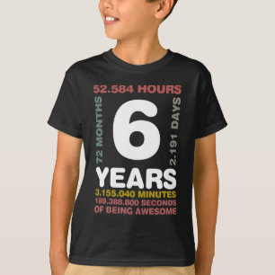 Ungdom 6 år 72 månader Födelsedag T Shirt