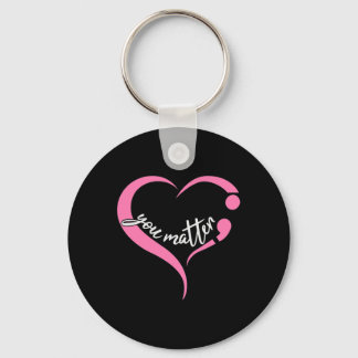 Ungdom är viktigt semikolon Mental hälsa och själv Nyckelring