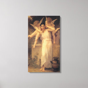 Ungdom av Bouguereau, viktorianska änglar porträtt Canvastryck