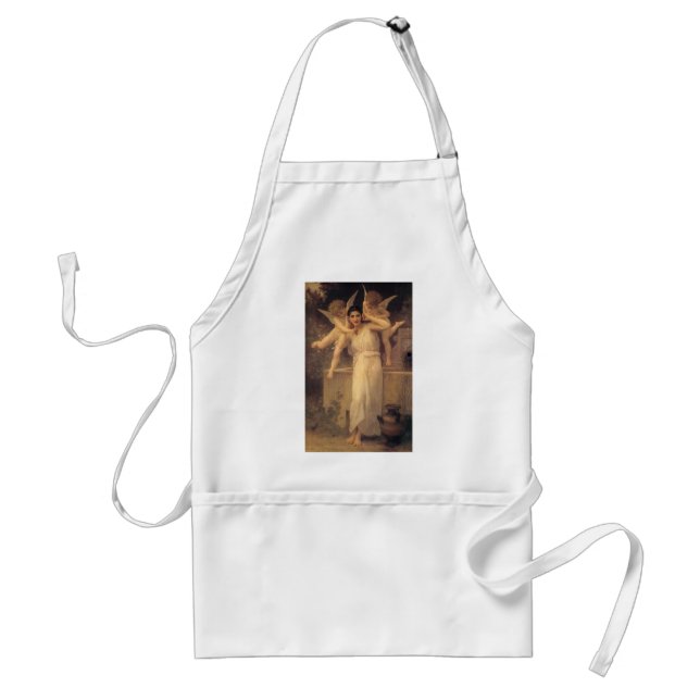 Ungdom av Bouguereau, viktorianska änglar porträtt Förkläde (Framsidan)