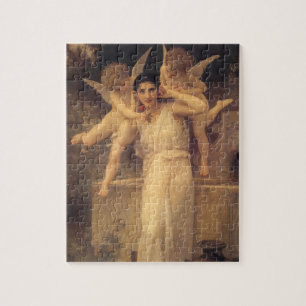 Ungdom av Bouguereau, viktorianska änglar porträtt Pussel