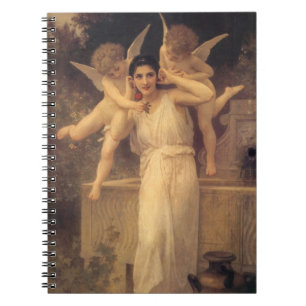 Ungdom av Bouguereau, Viktorianska Änglars Porträt Anteckningsbok Med Spiral