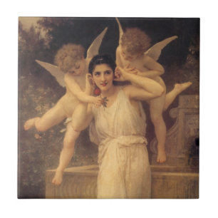 Ungdom av Bouguereau, Viktorianska änglars porträt Kakelplatta