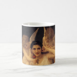 Ungdom för Bouguereau, Viktorian Änglar Porträtt Kaffemugg