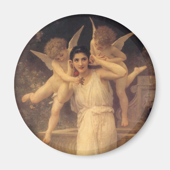 Ungdom för Bouguereau, Viktorian Änglar Porträtt Magnet (Framsidan)