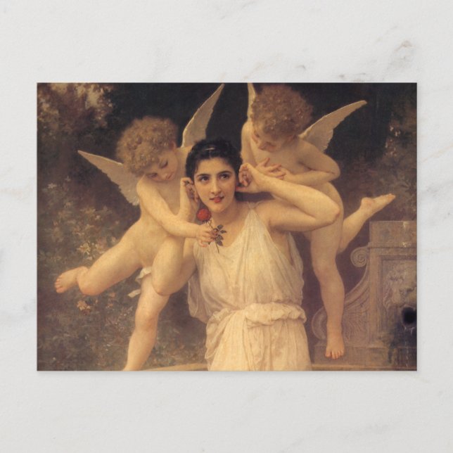 Ungdom för Bouguereau, Viktorian Änglar Porträtt Vykort (Framsida)