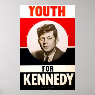 Ungdom för presidenten John F. Kennedy Poster