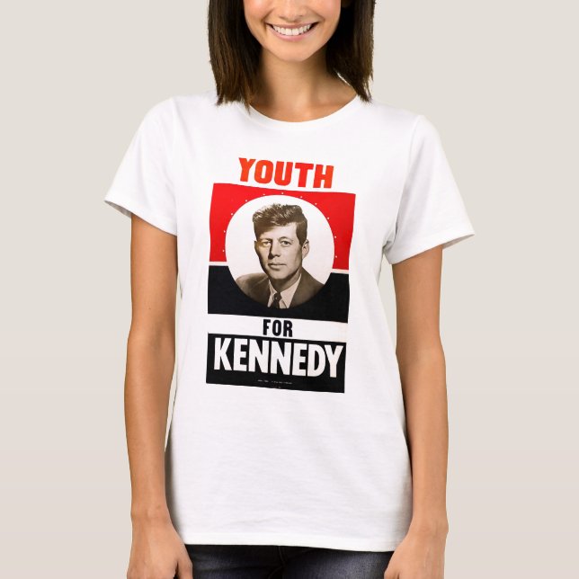 Ungdom för presidenten John F. Kennedy Tee Shirt (Framsida)