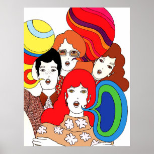 Ungdom för sextio-, vintage- och ungdomsområdet poster