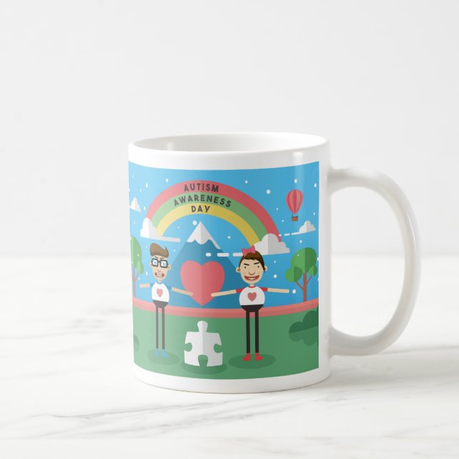 Ungdomar för autismmedvetenhet kaffemugg (Höger)
