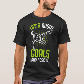 Ungdomar om mål Fotbollsspelaren Boys Kids T Shirt