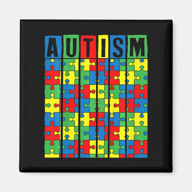 Ungdomarna Autism Awareness Puzzle Biet Autistic B Magnet (Framsidan)