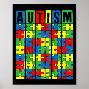 Ungdomarna Autism Awareness Puzzle Biet Autistic B Poster