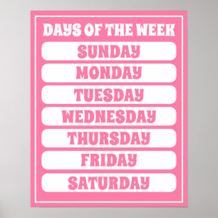 Ungdomars Rosa i veckans inlärningsrum Poster