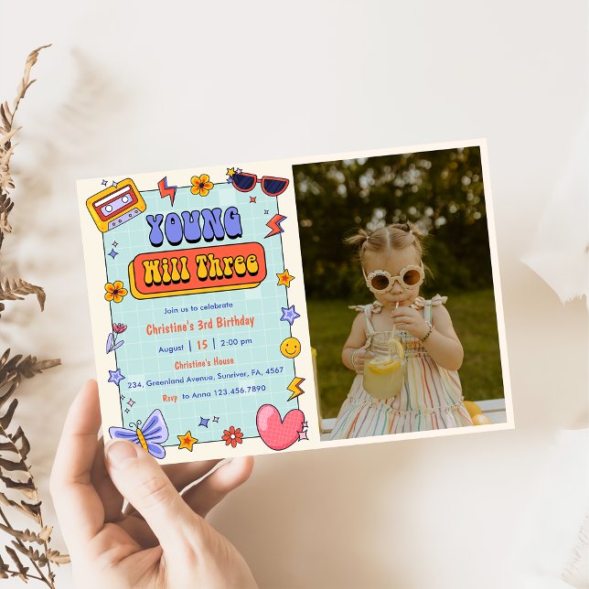 Ungdomen kommer att få tre Groovy Hippie 3:e födel Inbjudningar (Skapare uppladdad)