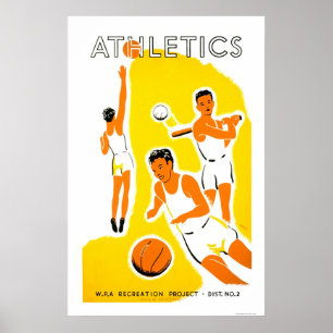 Ungdomfriidrott projekterar 1939 WPA Poster