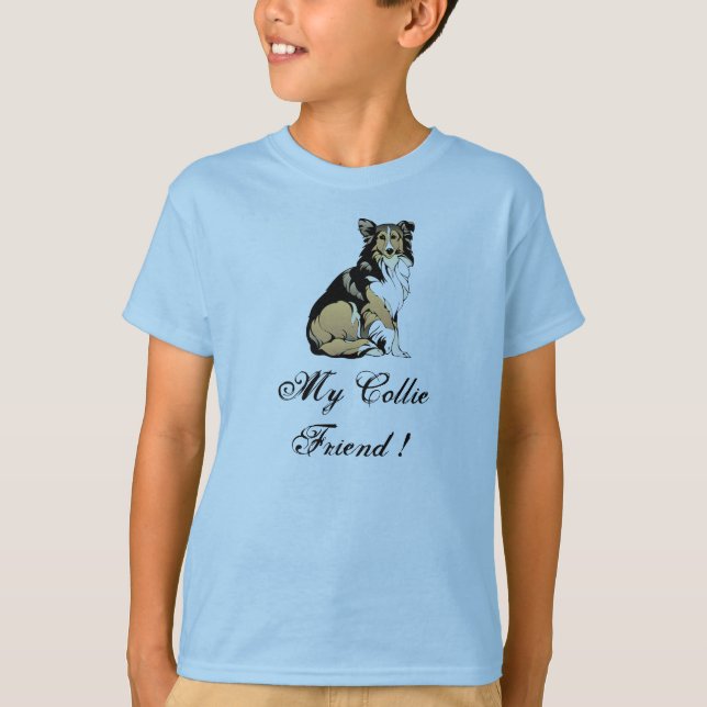 Ungdoms-Rolig hund T-shirt (Framsida)