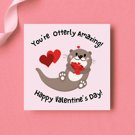 Ungdomsdagen vid Otterly Fantastisk Valentine Day Julkort