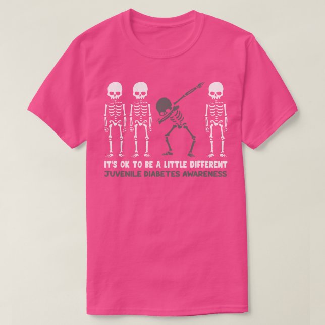 Ungdomsdiabetes - det är okej att vara lite t shirt (Design framsida)