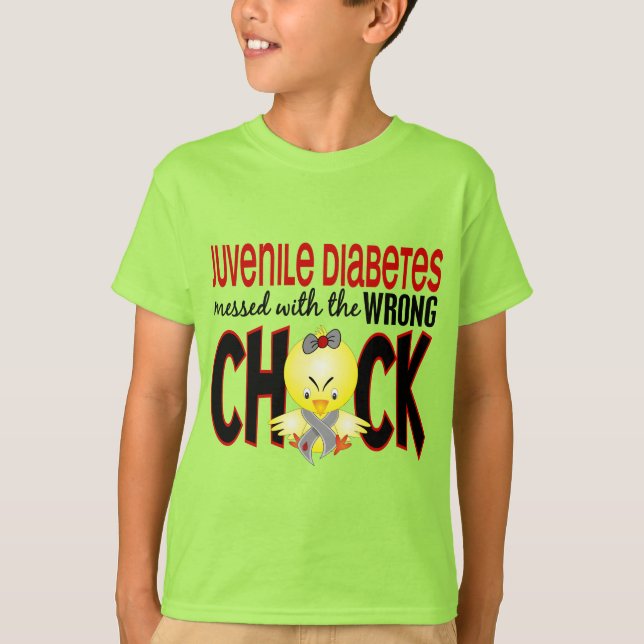 Ungdomsdiabetes med fel Chick Tröja (Framsida)