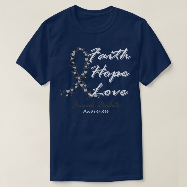 Ungdomsdiabetesmedvetandegörandet Hoith Hope Kärle T Shirt (Design framsida)