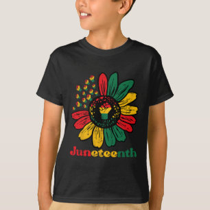 Ungdomselfte afrikanska solrosfister flickor Kids  T Shirt