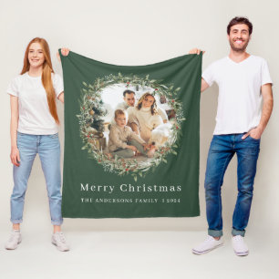 Ungdomsfamiljens fotoutandning fleecefilt