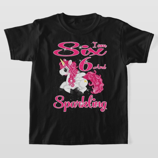 Ungdomsföreningen för födelsedagstjejen 6 år gamma t shirt (Laydown)