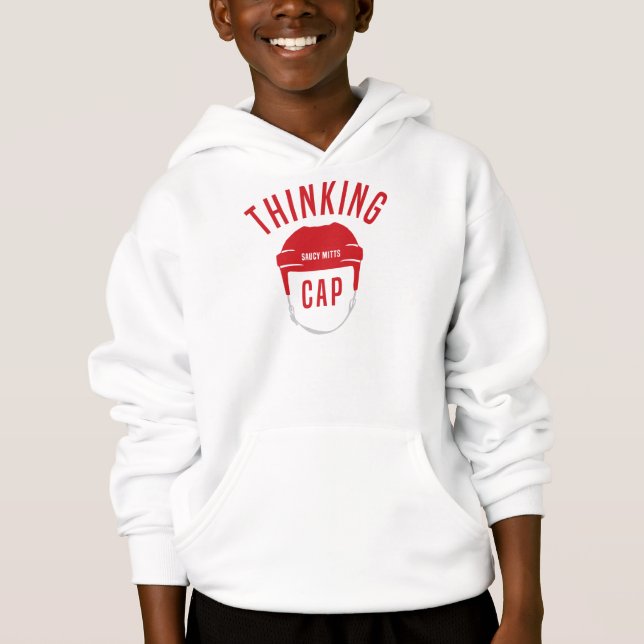 Ungdomshockey Helmet Thinking Cap T Shirt (Framsida)