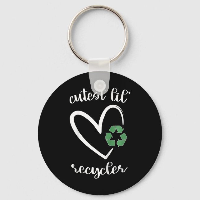 Ungdomskläder som tar hand om Lil Recycler Cute Gi Nyckelring (Framsida)