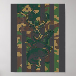 Ungdomskors Kamouflage Jakt Fiske B Hjort Anka Kam Poster