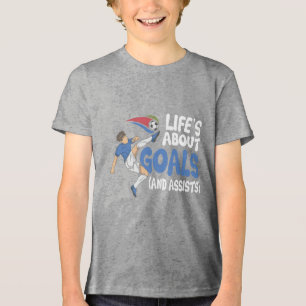 Ungdomsmatcher om mål Fotbollsspelaren Boys Kids T Shirt