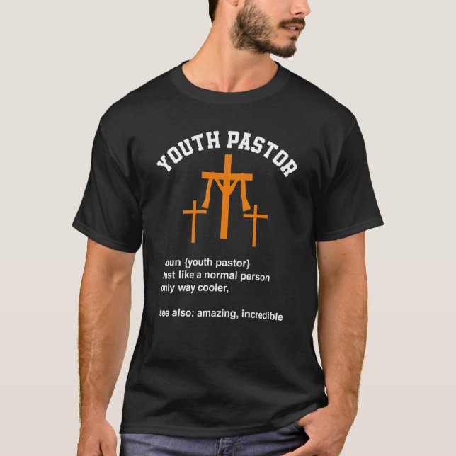 Ungdomspastor Klerus Präst Minister Pastor T Shirt (Framsida)