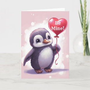 UNGDOMSPENGUIN VALENTINKORT FÖR BARN TACK KORT