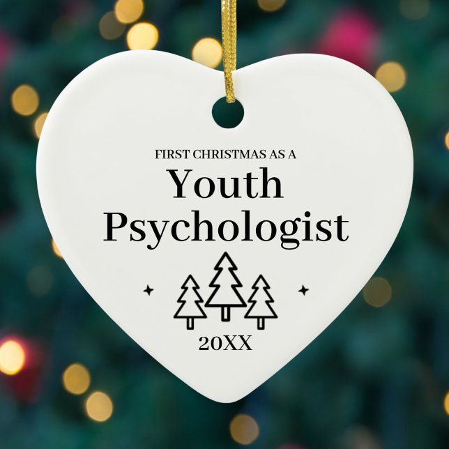 Ungdomspsykolog Nyhet jul - prydnad Julgransprydnad Keramik (Youth Psychologist New Job Christmas Ornament
)