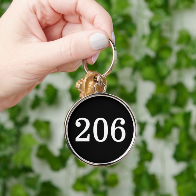 Ungdomsrumsnyckelkedja runt metall med nummer rund silverfärgad nyckelring (Hand)