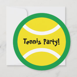 Ungdomsrunda tennistema Födelsedagsfest inbjudan