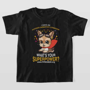 Ungdomssjälvinflammatorisk supermakt, svart t shirt