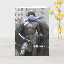 Ungdomsstatus med mask ansikte - NYC-kort Kort