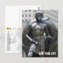 Ungdomsstaty med kalavera-ansiktsmask - NYC V vyko