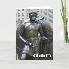 Ungdomsstaty w/calvera ansikte mask - NYC V-kort Kort