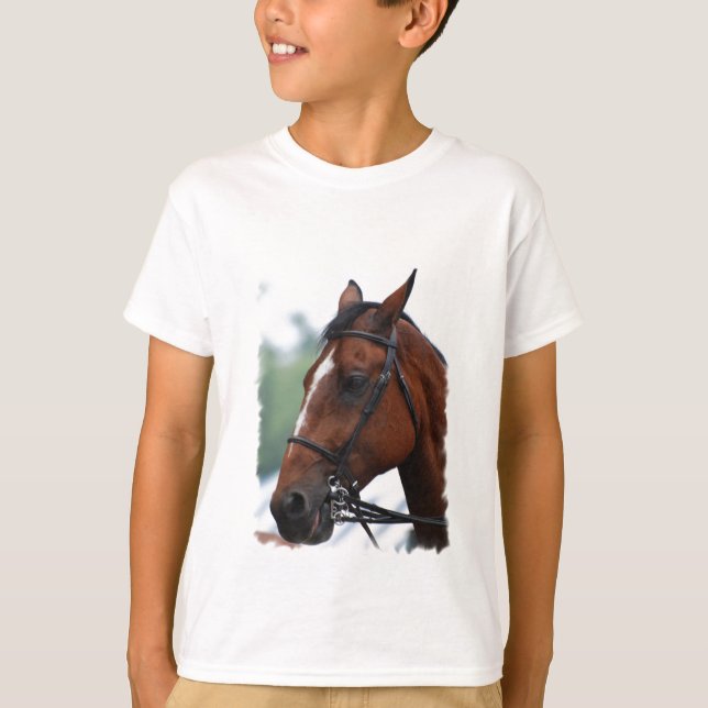 Ungdomströja för kvartalsvisa hästprofil t shirt (Framsida)