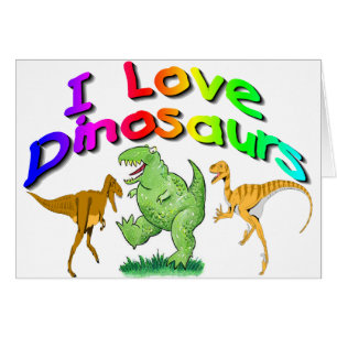 Unge"älskar jag Dinosaurs" gåvor Hälsningskort