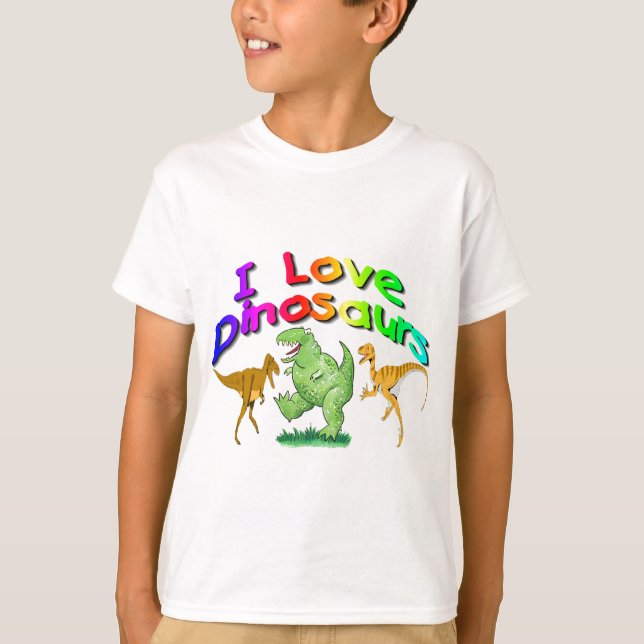 Unge"älskar jag Dinosaurs" gåvor Tee (Framsida)