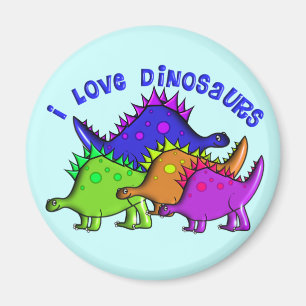 Unge"ÄLSKAR JAG DINOSAURS" T-tröja och gåvor Magnet