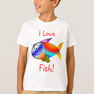 Unge"ÄLSKAR JAG FISK" T-tröja Tee